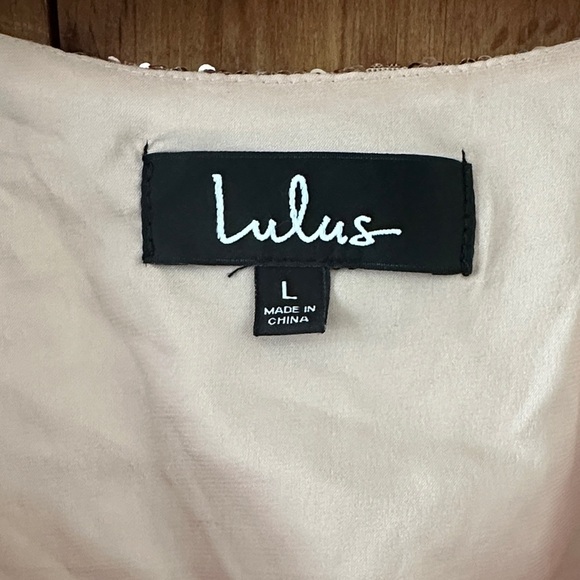 Lulu's Rose Gold Sequin Blouse - Picture 5 of 5